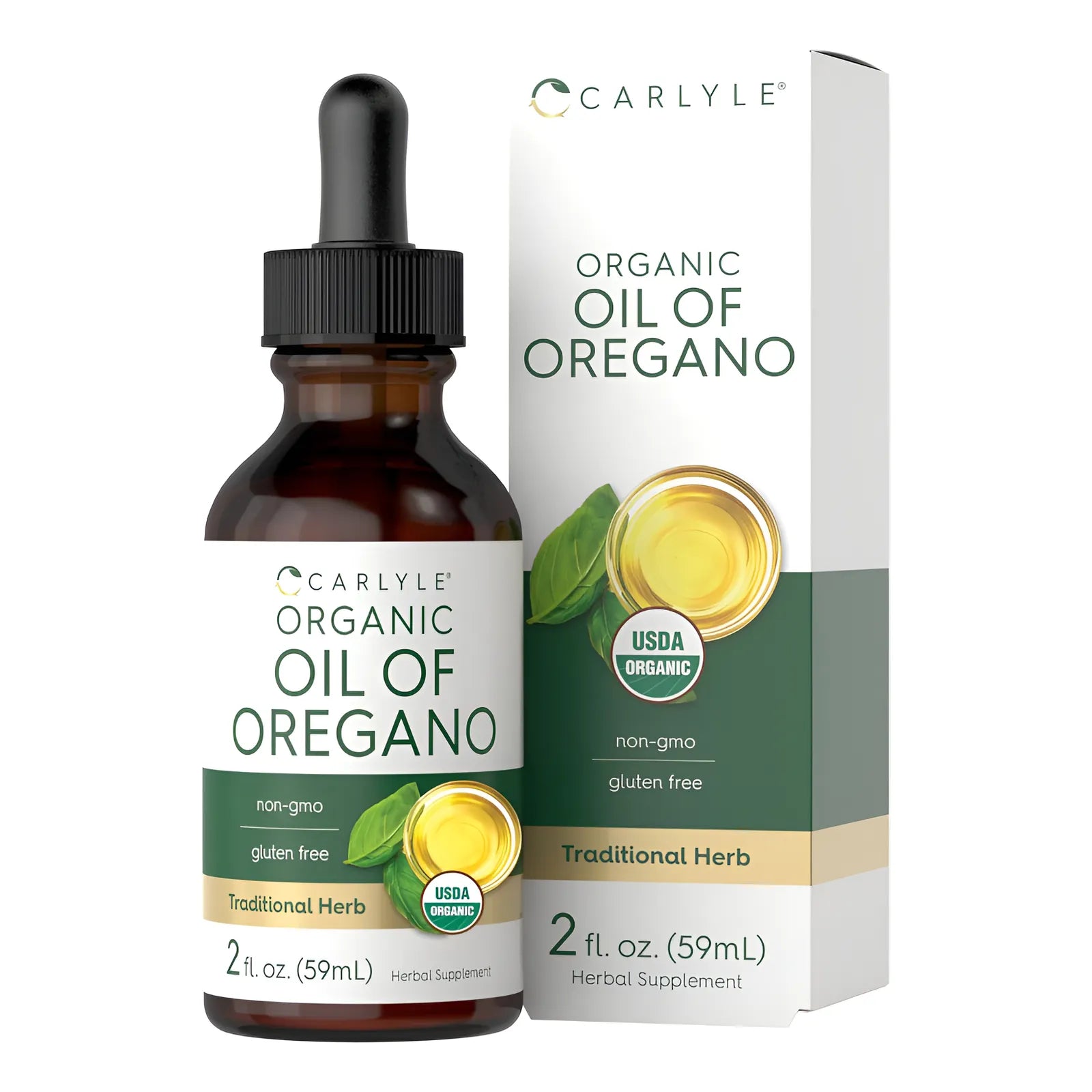 Aceite Orgánico De Orégano Carlyle 2 Onzas Vegano Y Sin Gluten Para Tu Bienestar - Imagen 1