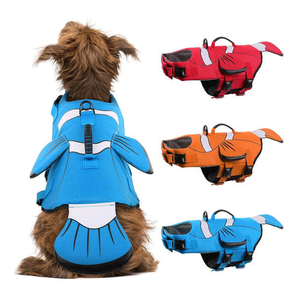 Chaleco Salvavidas Para Perros Ajustable Alta Visibilidad Flotacion Superior