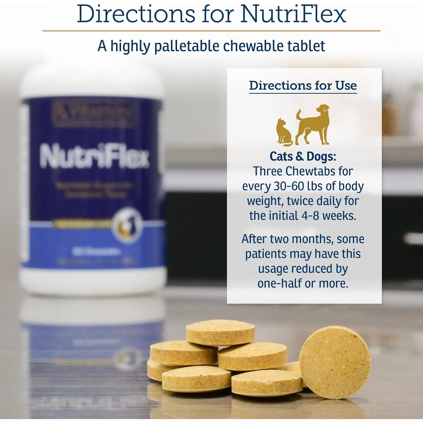 NutriFlex Suplemento Articulaciones Perros Gatos Glucosamina Colágeno Condroitina