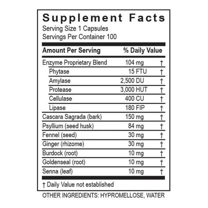 Enzymes ReleaseZyme Blend Suplemento Digestivo Con Hierbas Naturales