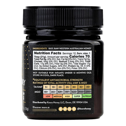 Miel Cruda Jarrah TA 35 MGO 2000 Refuerzo Inmunológico Y Energía Natural