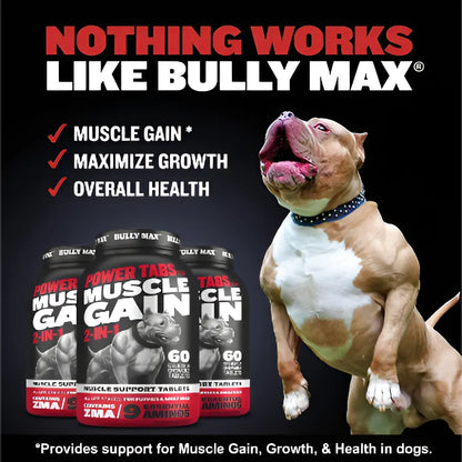 Bully Max Suplemento Canino 60 Tabletas Aumenta Masa Muscular Y Energía