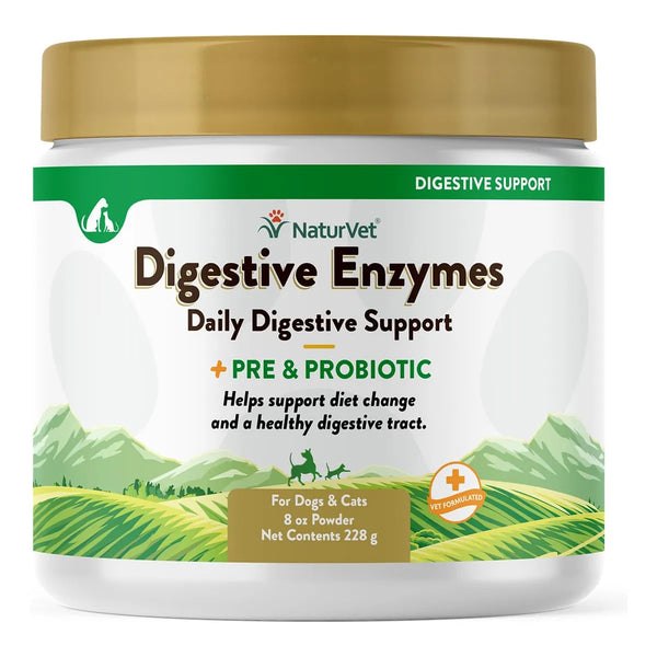 Enzimas Digestivas Con Probióticos Y Prebióticos Para Perros Y Gatos 8 Oz Polvo