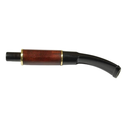 Pipa De Fumar De Pera Artesanal 18 Cm Con Filtro Madera Y Latón
