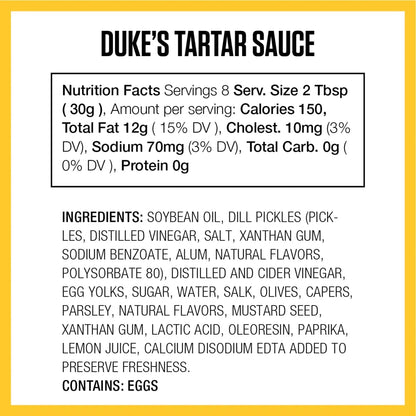Salsa Tartara Dukes 240 Ml Paquete De 12 Unidades Sabores Premium Importado