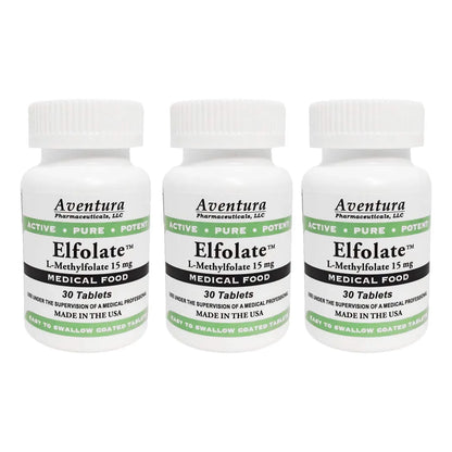 Paquete De 3 L-Metilfolato 15mg 30 Tabletas Suplemento Alimenticio Activo Y Puro