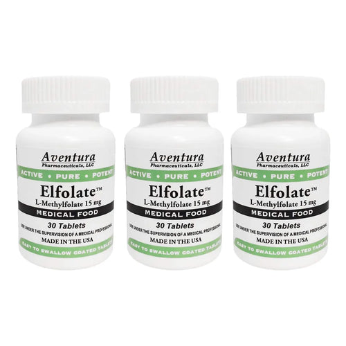 Paquete De 3 L-Metilfolato 15mg 30 Tabletas Suplemento Alimenticio Activo Y Puro