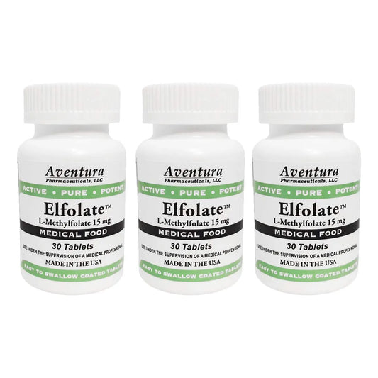 Paquete De 3 L-Metilfolato 15mg 30 Tabletas Suplemento Alimenticio Activo Y Puro