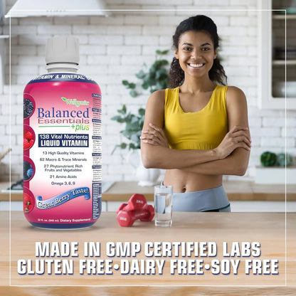 Multivitaminico Liquido Balanced Essentials 946ml Sabor Very Berry Suplemento Nutricional