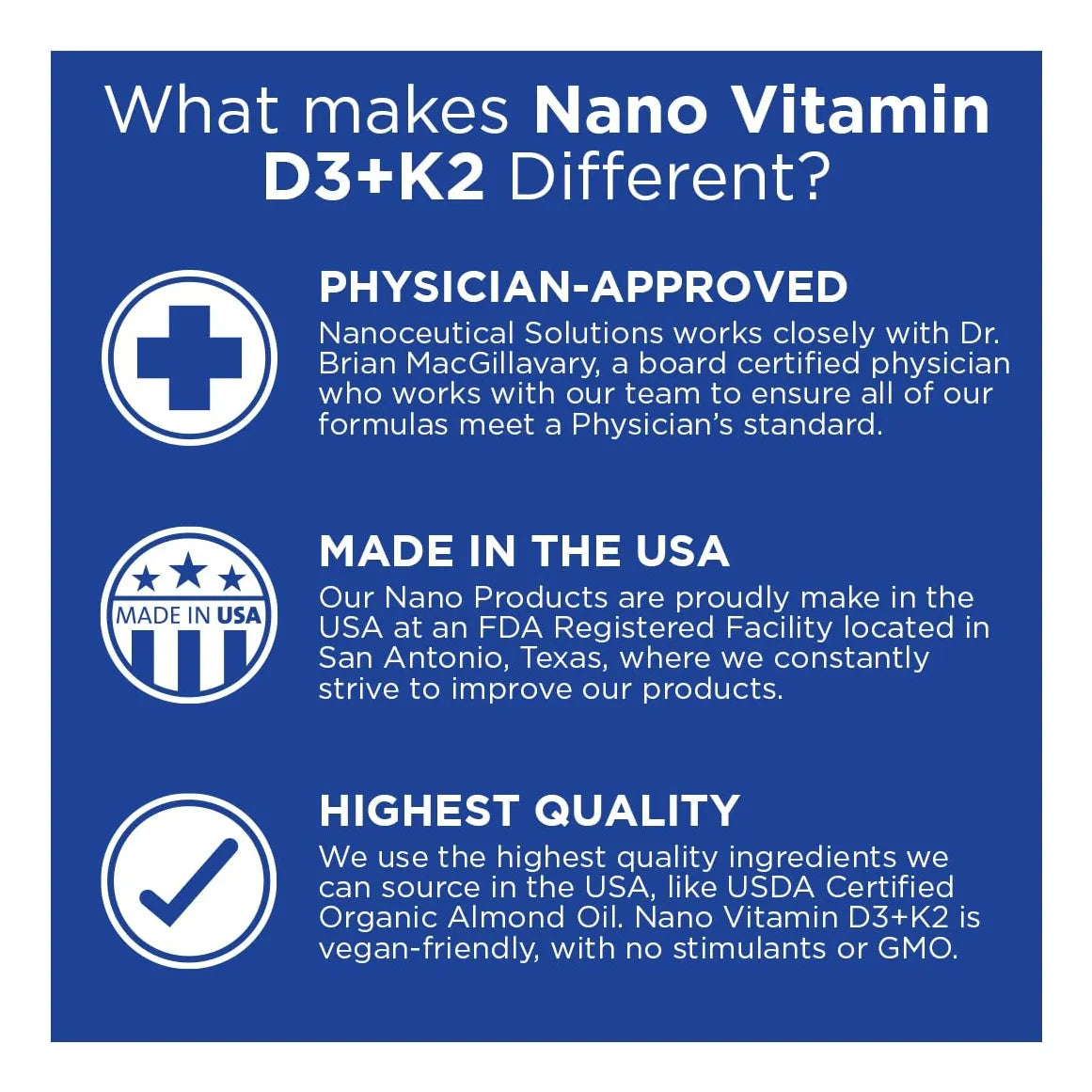 Vitamina D3 K2 Líquida Nanosizada 5000 UI Absorción Rápida Salud Ósea E Inmune