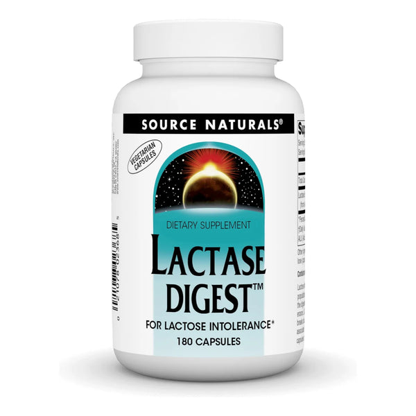 Lactasa Digest Para Intolerancia A La Lactosa 180 Cápsulas Source Naturals