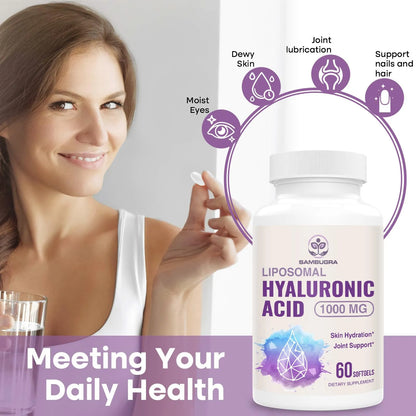 Capsulas Liposomales Acido Hialuronico 1000 Mg Hidratacion Piel Y Articulaciones