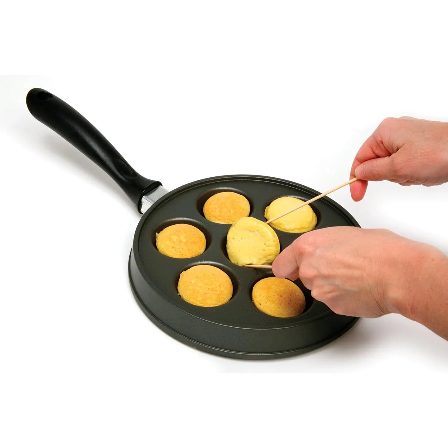 Molde Norpro Para Aebleskiver Panqueques Rellenos Antiadherente 7 Cavidades