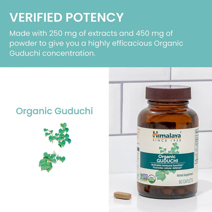 Himalaya Guduchi Organico 700 Mg 60 Comprimidos Refuerzo Inmunologico Natural