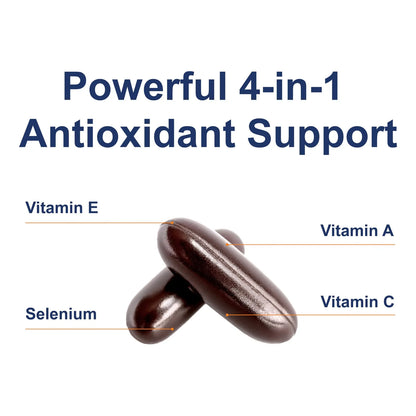 ACES Zn Vitaminas A C E Selenio Zinc 180 Capsulas Blandas Antioxidante Apoyo Inmunologico