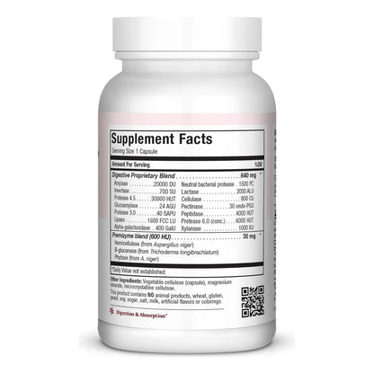 Enzimas Digestivas Avanzadas Para Lácteos Y Grasas 120 Cápsulas Maxi Health Premium Enzymax Complex