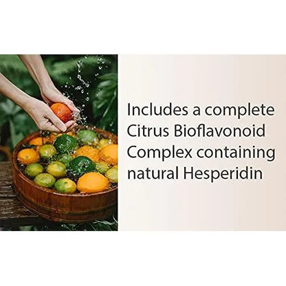 Vitamina C 500 Mg Con Extracto Cereza Acerola Complejo Bioflavonoide 60 Capsulas Veganas