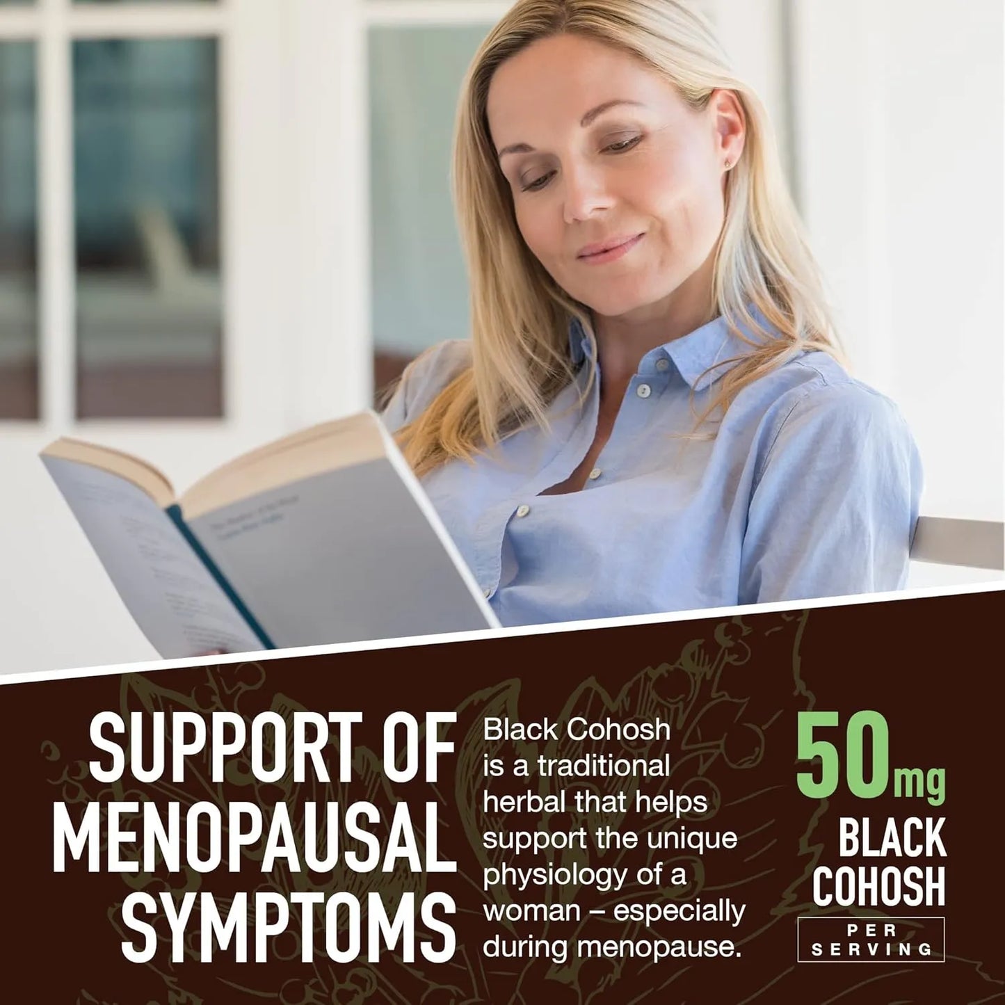 Gomitas De Cohosh Negro 50 Mg 60 Unidades Extracto Natural Para Menopausia
