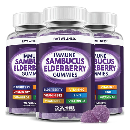 Gomitas De Saúco Con Zinc Vitamina C D3 B6 B12 Apoyo Inmunológico 210 Unidades