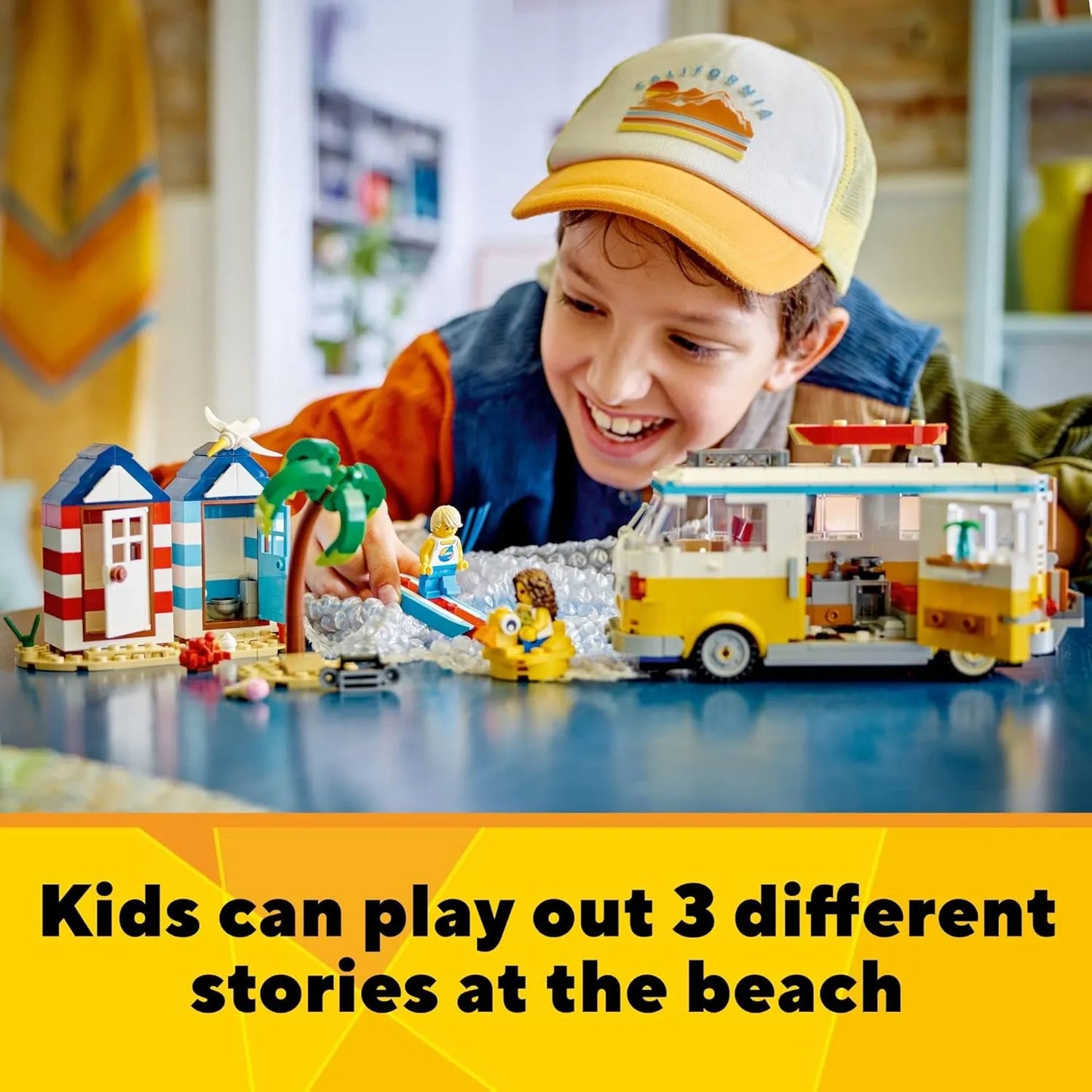 Lego Creator 3 En 1 Autocaravana Heladeria Y Casa Playa Kit De Construccion Transformable
