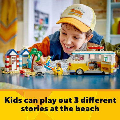 Lego Creator 3 En 1 Autocaravana Heladeria Y Casa Playa Kit De Construccion Transformable