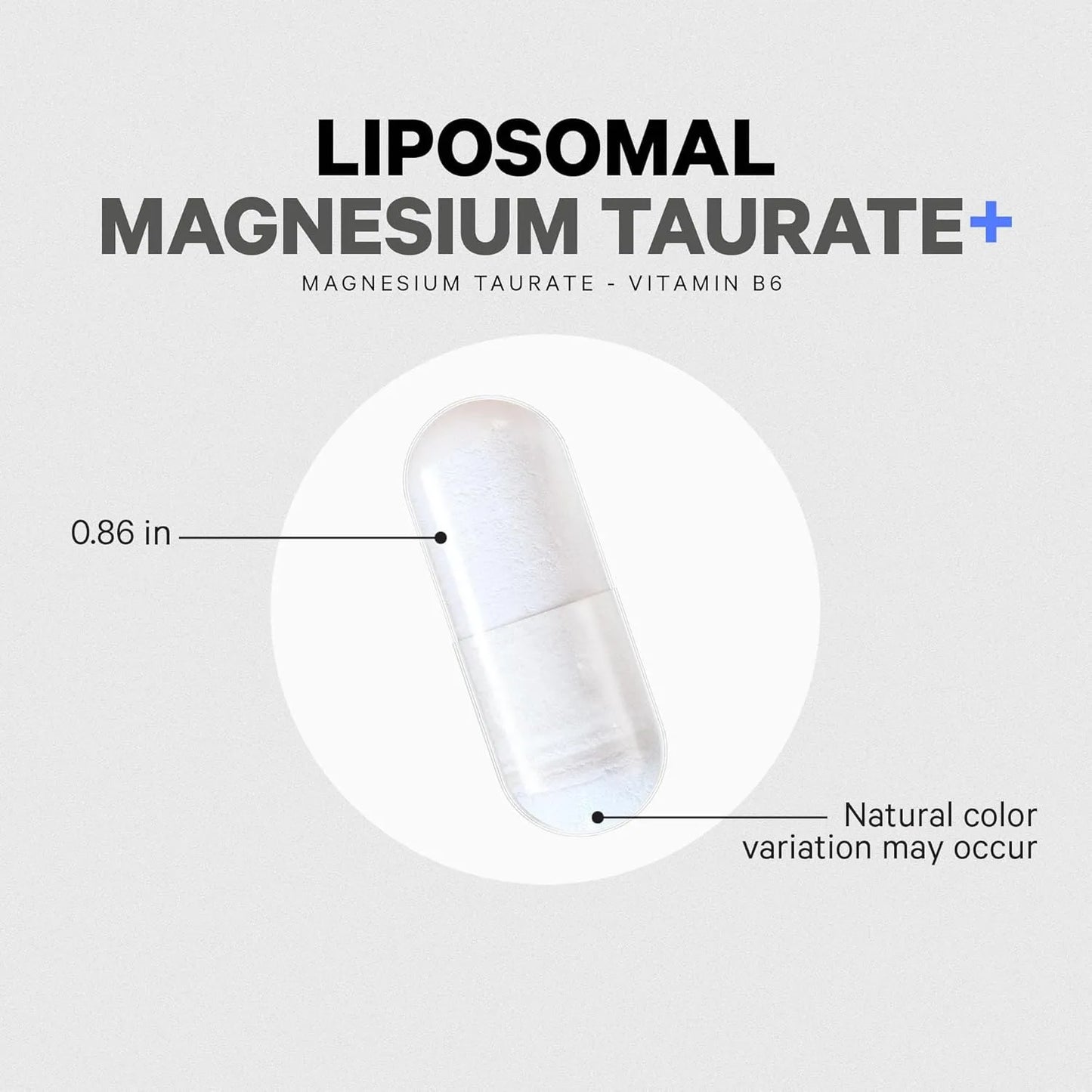 Taurato De Magnesio Liposomal Con Vitamina B6 Codeage 120 Capsulas Suministro 2 Meses