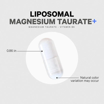 Taurato De Magnesio Liposomal Con Vitamina B6 Codeage 120 Capsulas Suministro 2 Meses