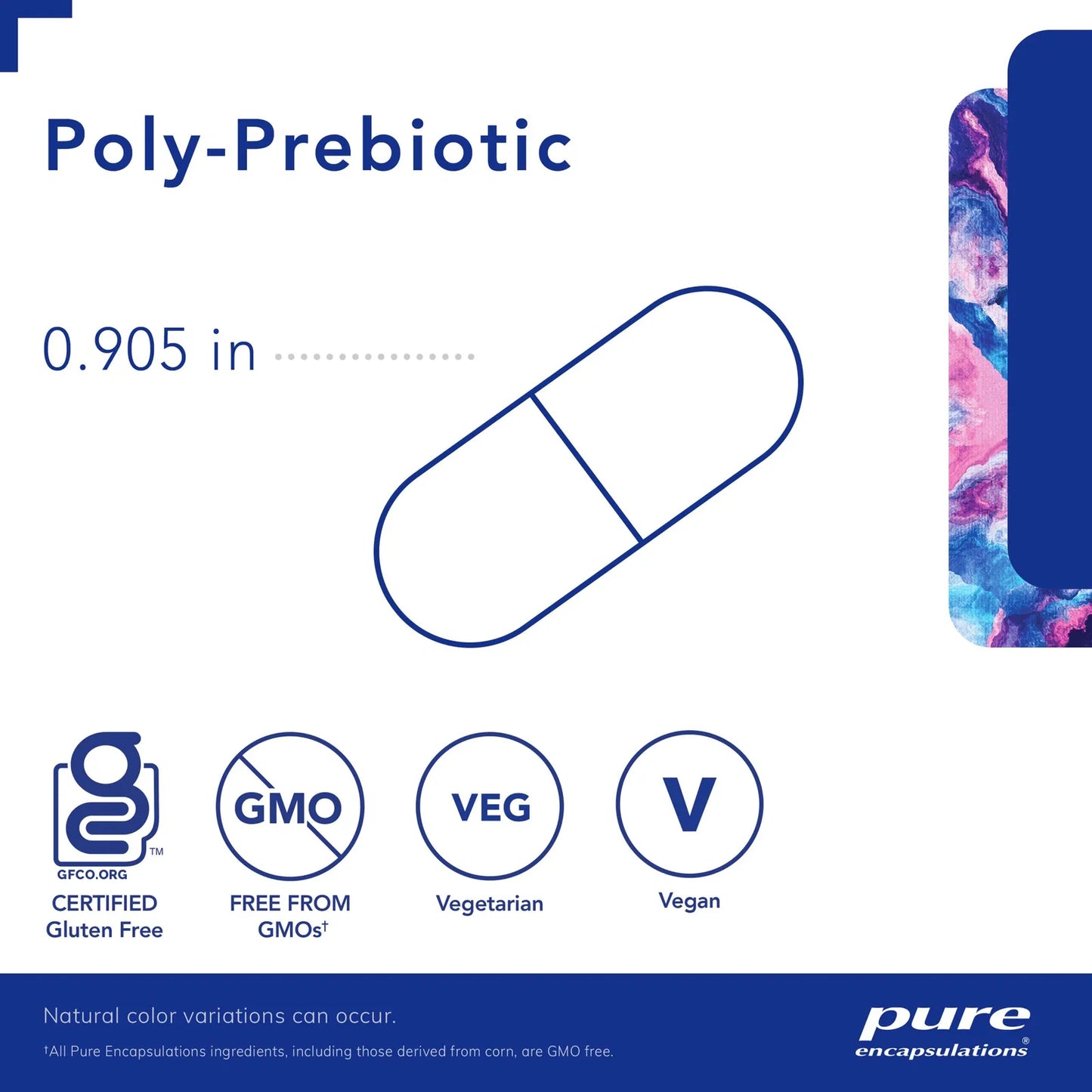 Mezcla Prebiótica Poly Prebiotic 120 Cápsulas Salud Intestinal E Inmunidad