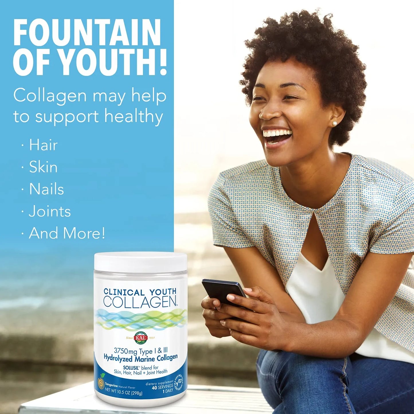 Colágeno Clínico Juvenil Con Vitamina C Para Piel Cabello Uñas