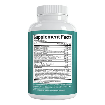 Suplemento Hepatico 32 En 1 Con Cardo Mariano Y Alcachofa Para Desintoxicacion Y Reparacion