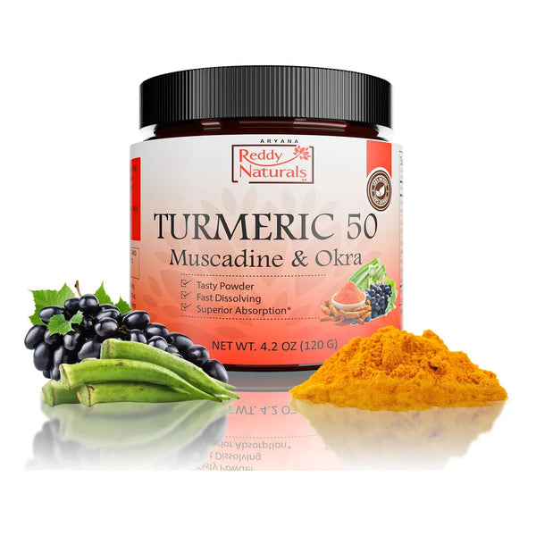 Cúrcuma En Polvo Con Uva Muscadina Y Extracto De Okra Para S