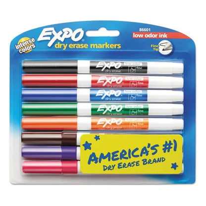Set De 8 Marcadores Borrable Seco Bajo Olor Expo Colores Variados