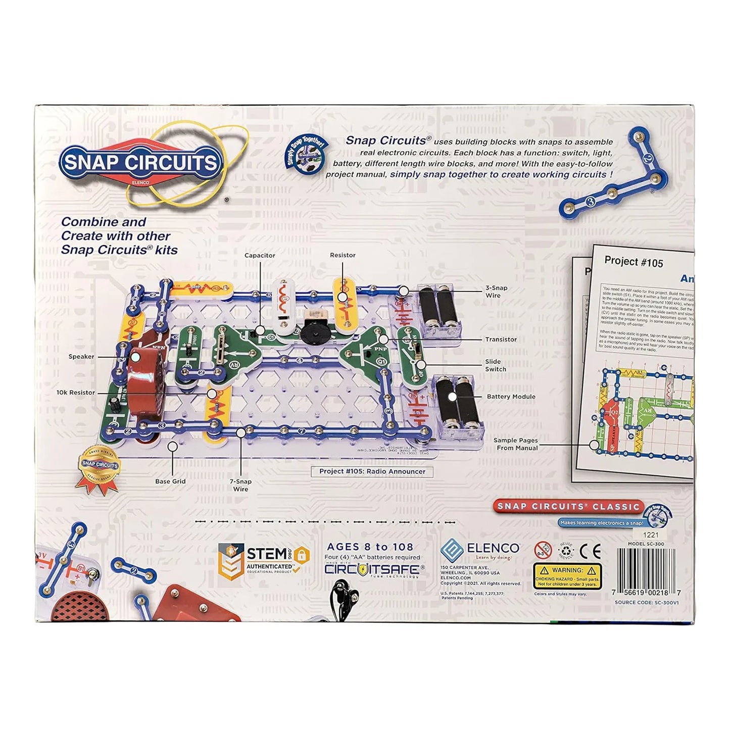 Kit Componentes Electronicos Sc 300 Proyectos Educativos Seguros Divertidos