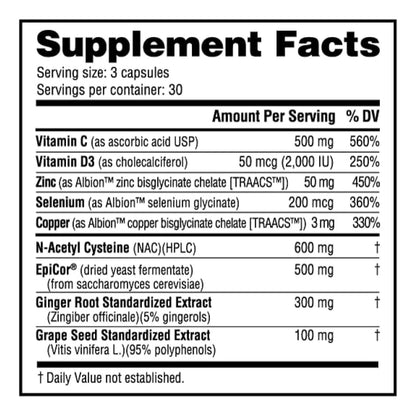Complemento Inmunologico 90 Capsulas Vegetarianas Nutrabio Con Epicor