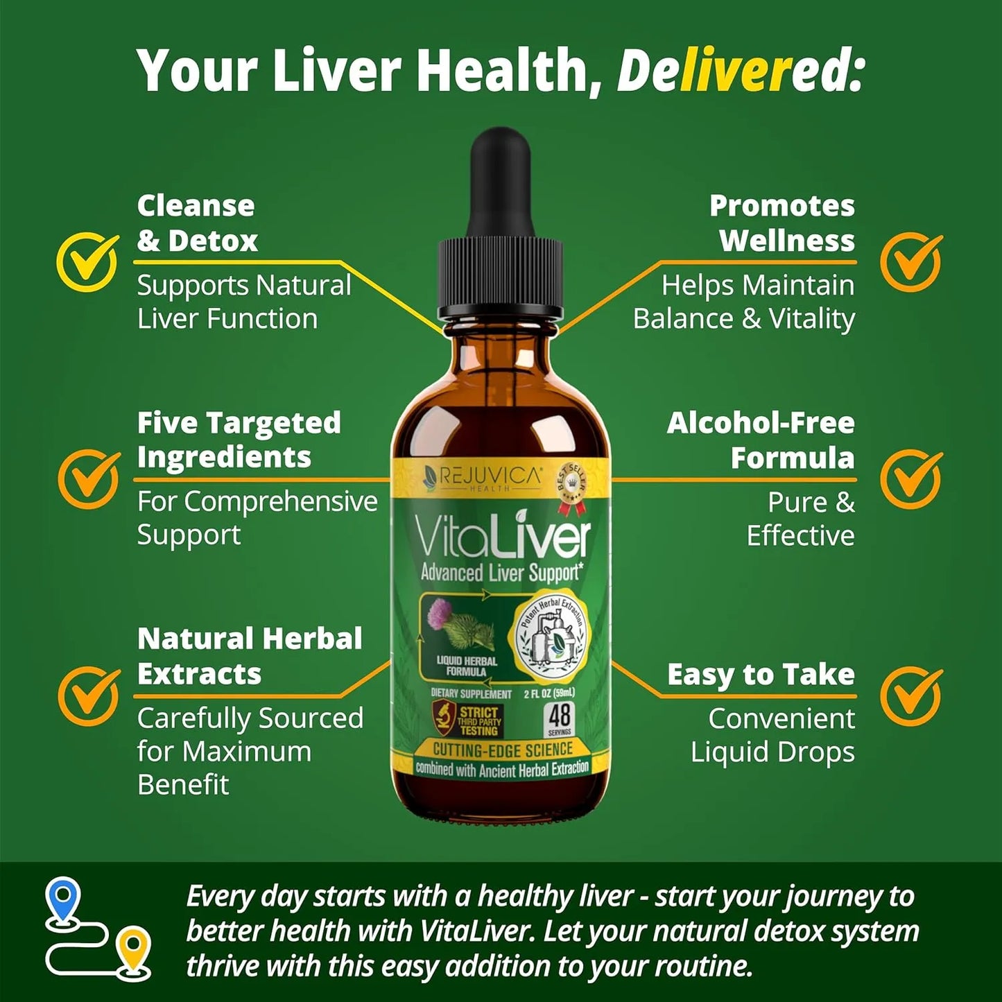 VitaLiver Suplemento Liquido Natural Limpieza Higado Cardo Lechoso Piedra Chanca
