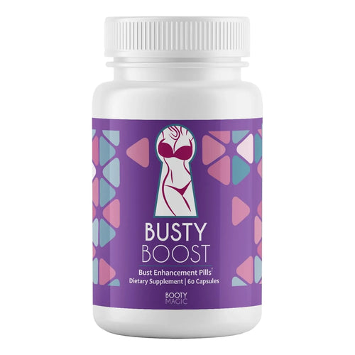 Píldoras Busty Boost Aumento De Busto Natural 60 Cápsulas Fenogreco Y Maca