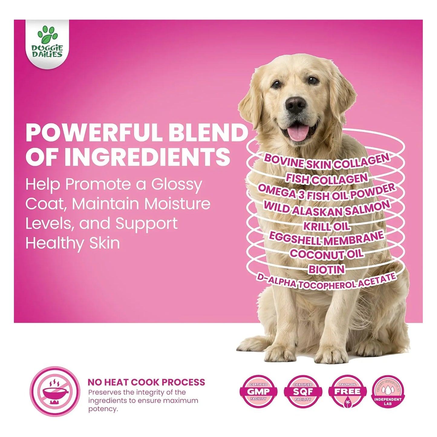 Masticables Suaves Para Piel Y Pelaje De Perros Con Aceite De Salmon Y Colageno 225 Unidades