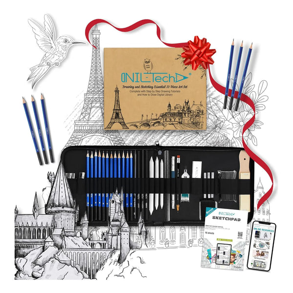 Juego De Lapices 37 Piezas Niltech Dibujo Profesional Con Acceso A Biblioteca Digital