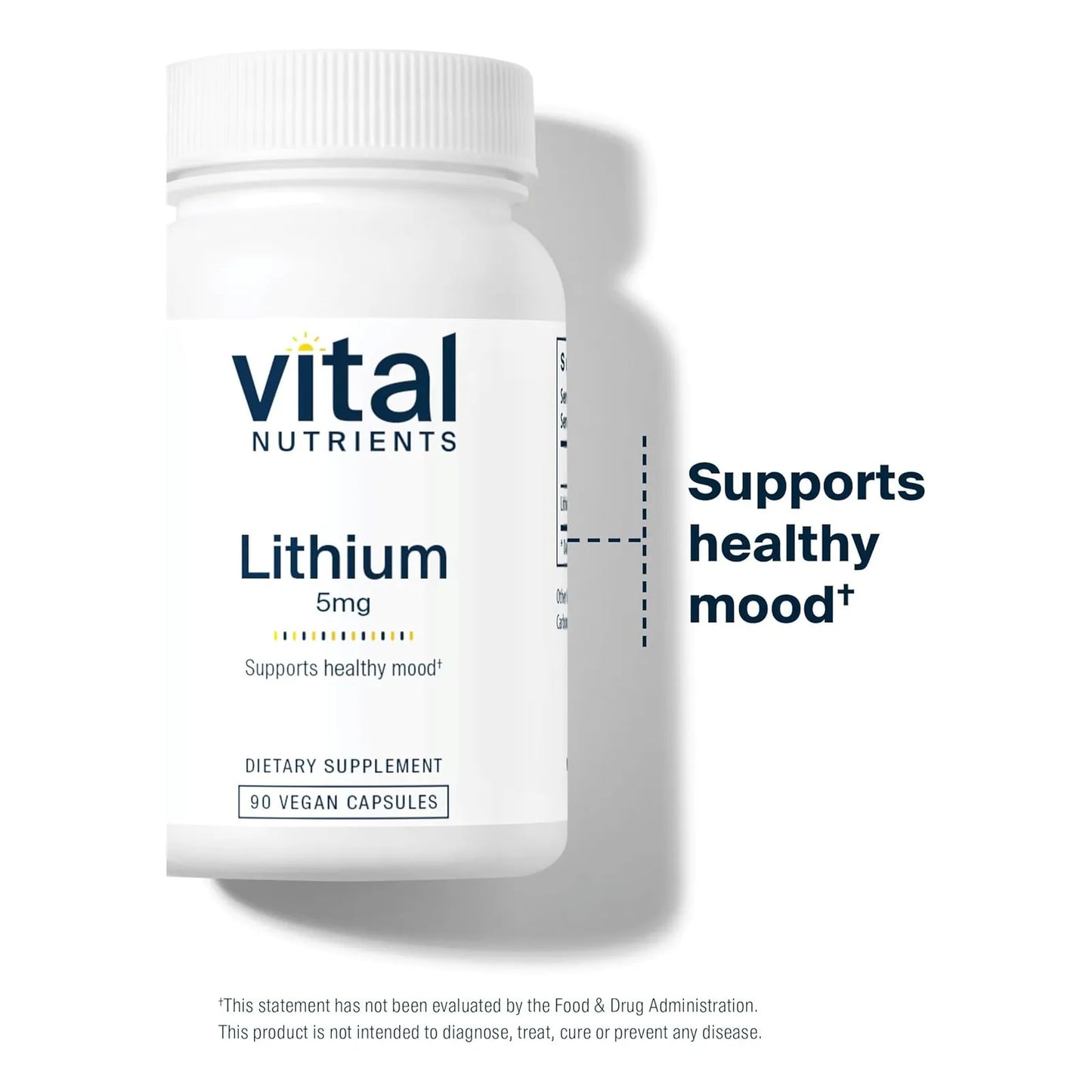 Orotato De Litio 5 Mg Capsulas Suplemento Memoria Comportamiento Vegano