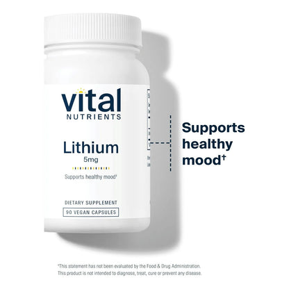 Orotato De Litio 5 Mg Capsulas Suplemento Memoria Comportamiento Vegano