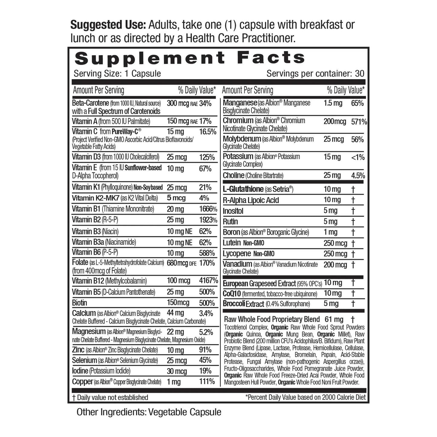 Multivitaminico Mujer 45+ Con B Coenzimadas Acido Folico CoQ10 30 Capsulas