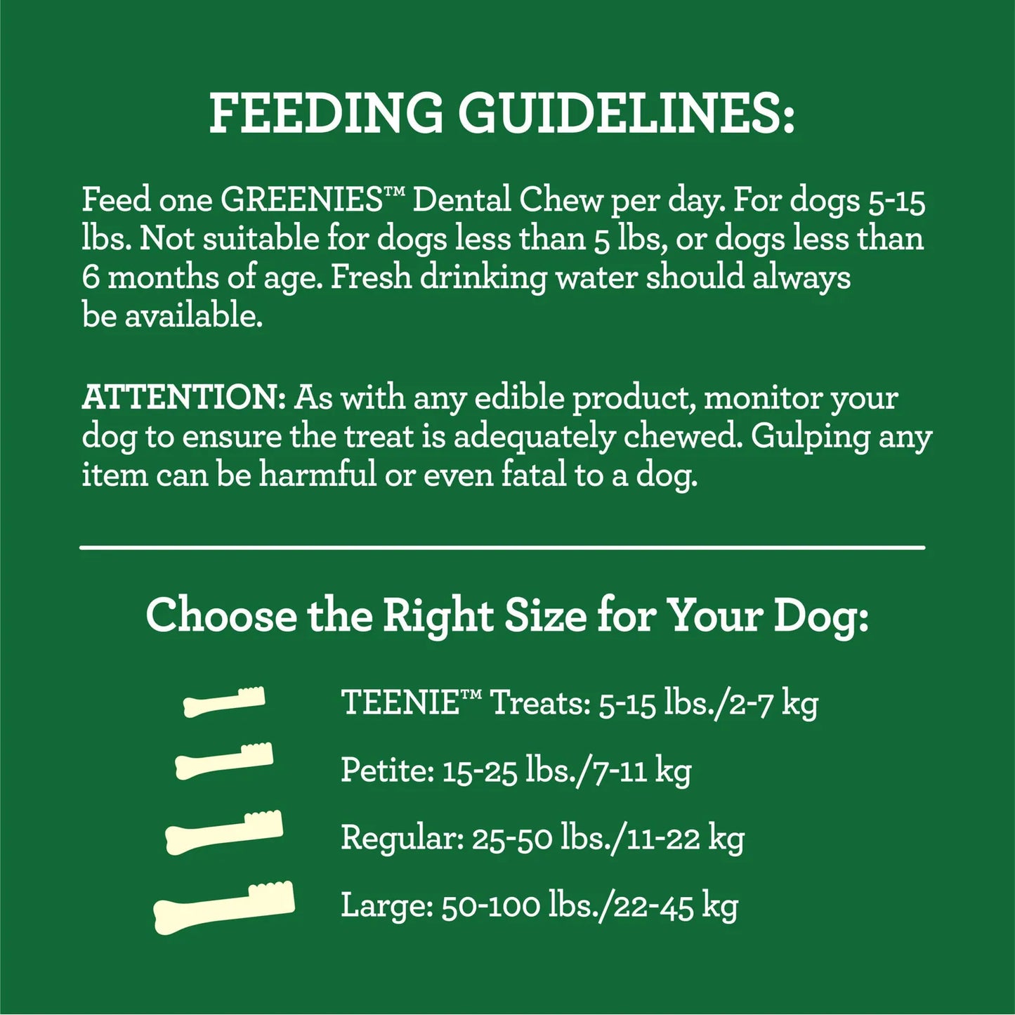 GREENIES Aging Care TEENIE Golosinas Naturales Para Cuidado Dental De Perros Pequeños 96 Unidades