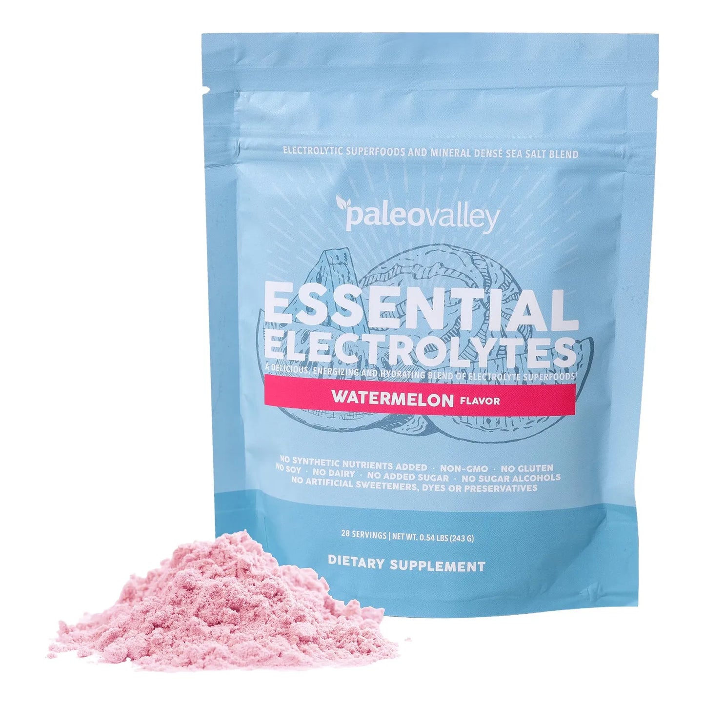 Polvo De Electrolitos Sandia Hidratante Energia Y Recuperacion Muscular 28 Porciones