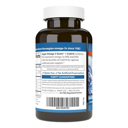 Super Omega 3 Gems Coq10 1200 Mg 60 Capsulas Soporte Circulacion Y Energia