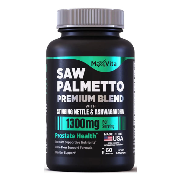 Suplemento Próstata Premium Saw Palmetto Ortiga Ashwagandha Licopeno 60 Cápsulas