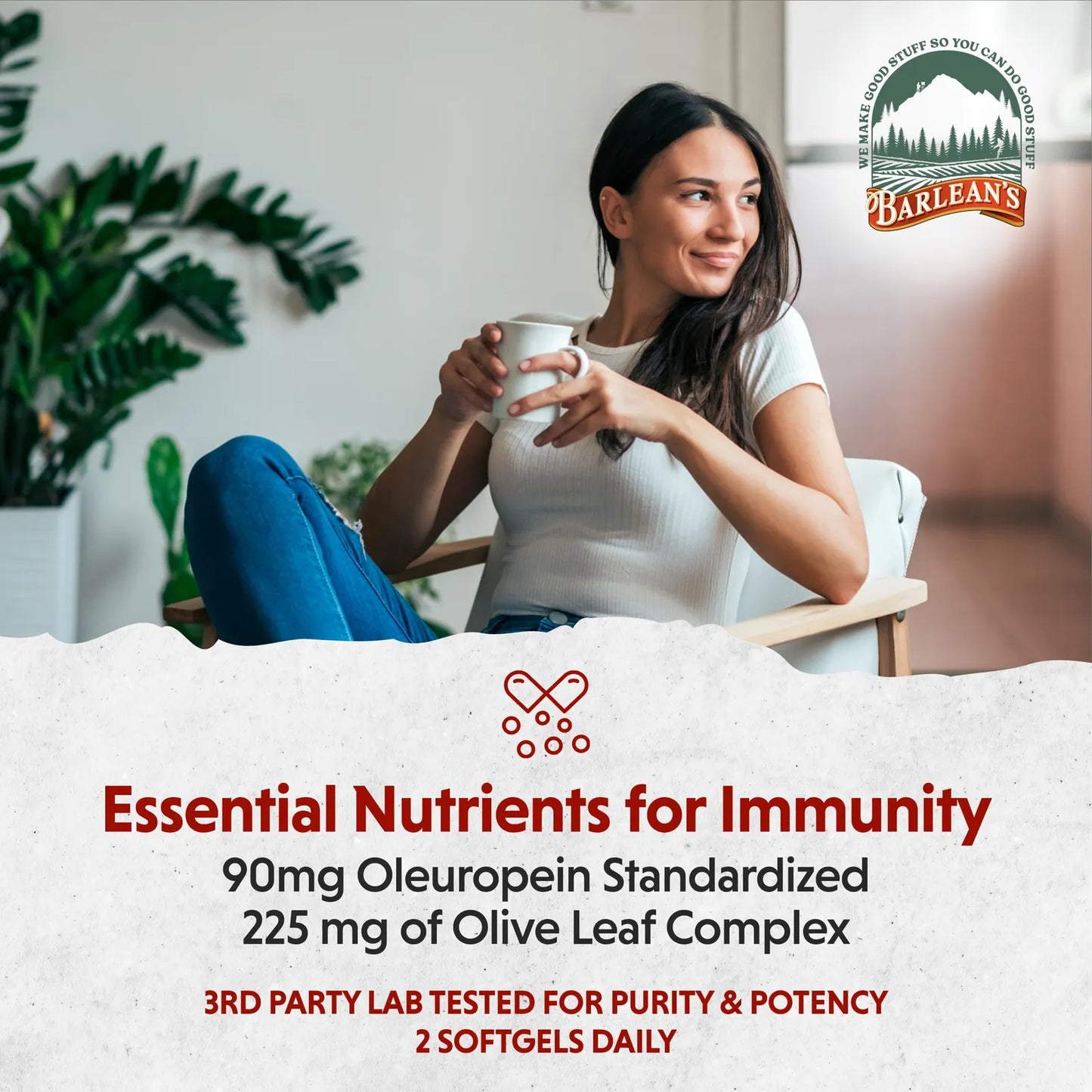 Barleans Cápsulas Blandas Complejo Hoja De Olivo 90 Mg Antioxidantes Refuerzo Inmunológico Y Cardíaco