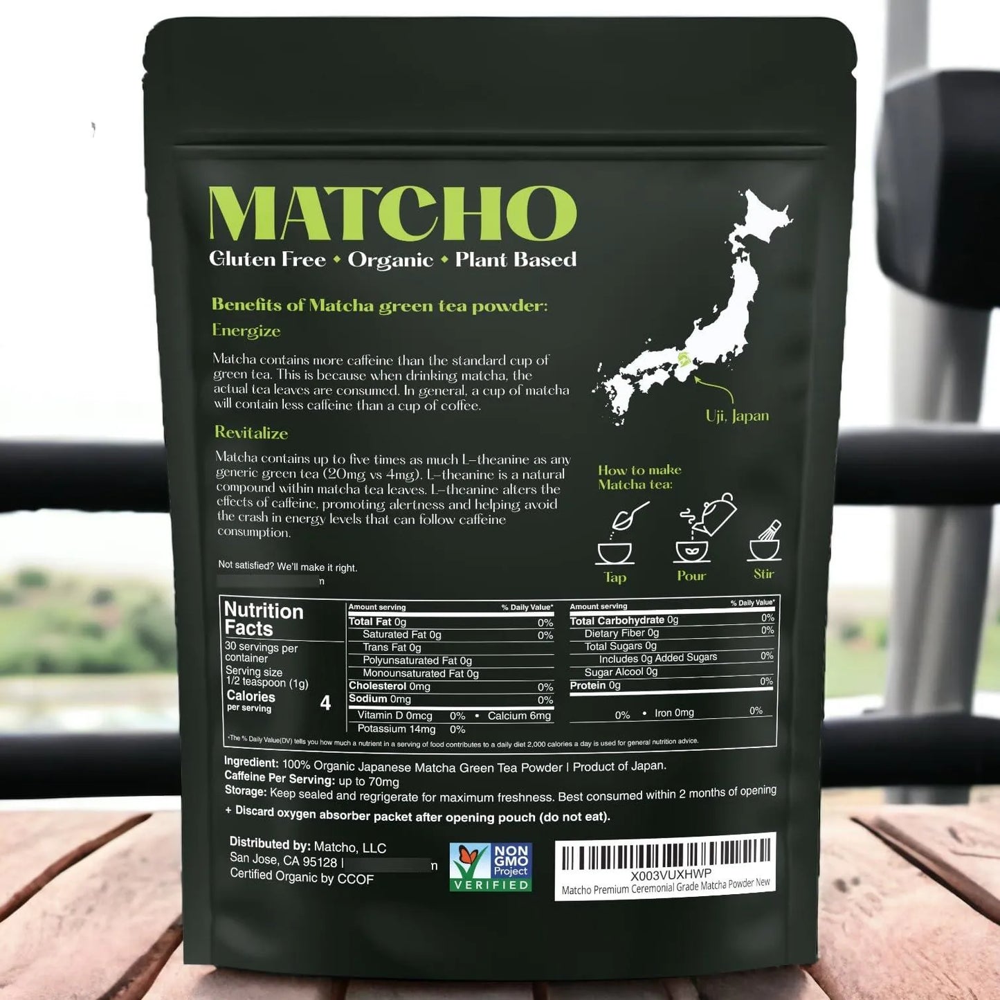 Polvo Matcha Orgánico Ceremonial De Primera Cosecha Auténtic