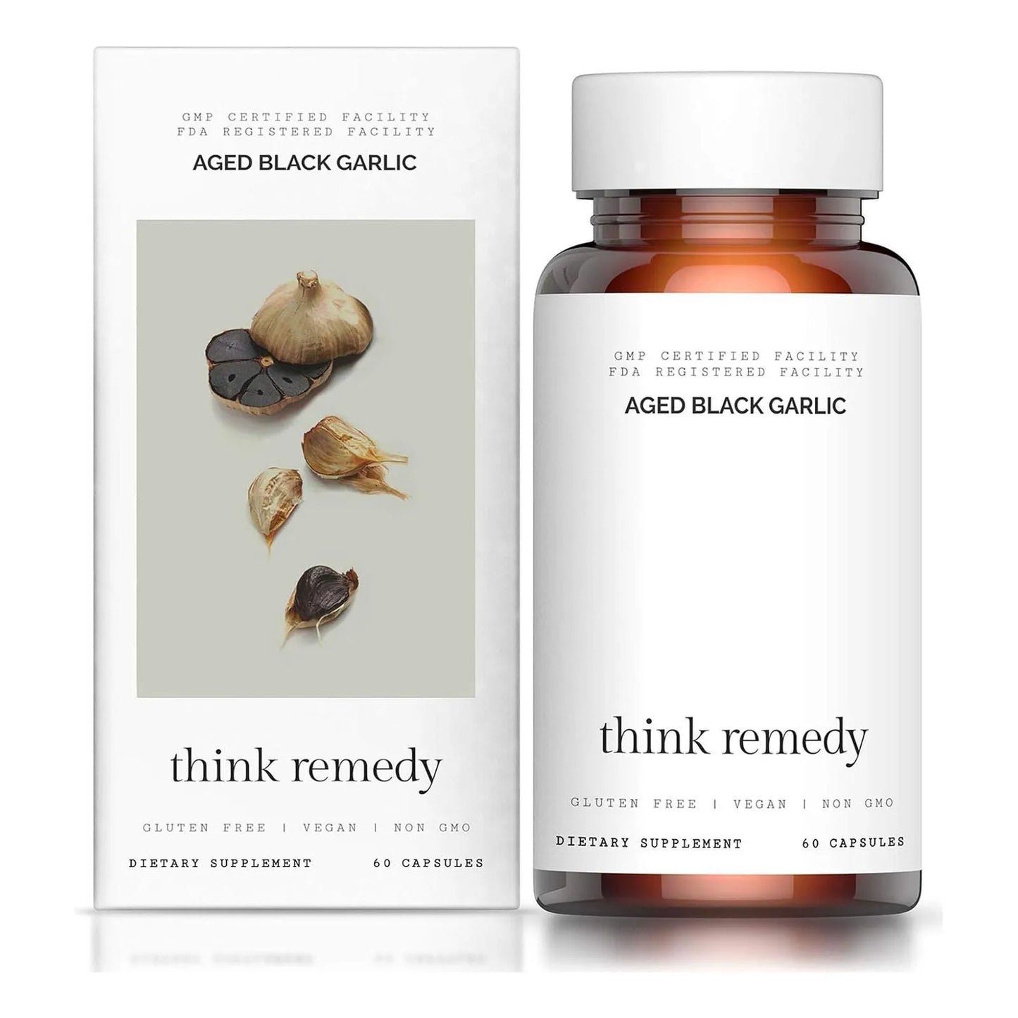 Ajo Negro Envejecido Cápsulas Think Remedy 60 Unidades - Imagen 1