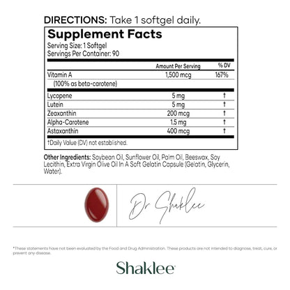 Cápsulas Blandas De Carotenoides Shaklee Carotomax 90 Unidades Antioxidantes Para Salud Ocular