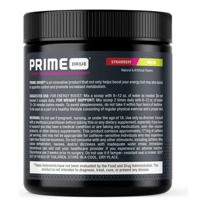 Prime Drive Energy Bebida Energética En Polvo Melón Fresa Preentrenamiento 10.2 Onzas